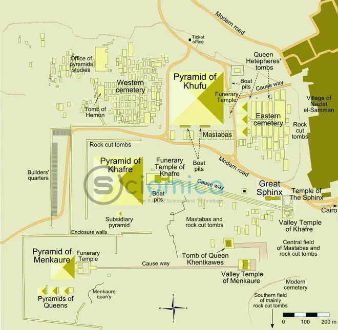 Diagram of the Giza Pyramid. (Photo: Internet)