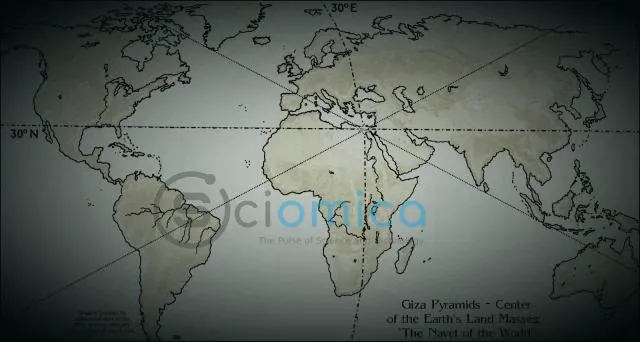 The Giza Pyramid is situated at the intersection of the longest longitude and the longest latitude.